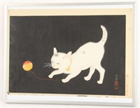 JAPANESE WOODBLOCK PRINT OF A CAT