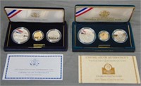 Two US Coin Sets. Silver and Gold.