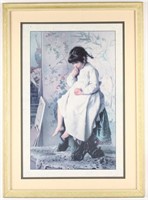 FRAMED PRINT OF A YOUNG CHILD