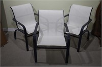 LOT OF 3 PATIO CHAIRS
