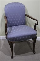 BLUE TWILL UPHOLSTERED CHAIR
