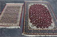 LOT OF 2 MODERN FLORAL AREA RUGS