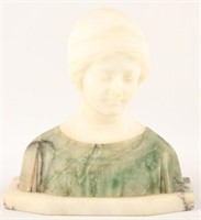 CARVED MARBLE BEATRICE BUST