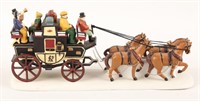 HERITAGE VILLAGE COLLECTION HOLIDAY COACH FIGURINE