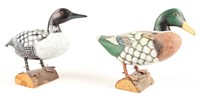 CARVED HAND-PAINTED DUCK DECOYS