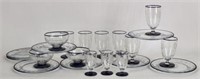 Collection Of Etched Glass Dessert Sets