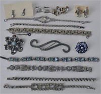 Collection Of Vintage Rhinestone Bracelets