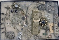 Collection Of Silvertone Jewelry
