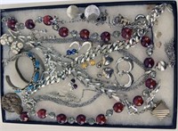 Collection Of Silvertone Jewelry