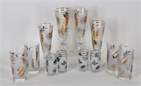 Collection Of Autumn Leaf Glassware