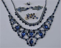 Collection Of Blue Crystal Rhinestone Jewelry