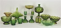 Collection Of Forest Green Glassware