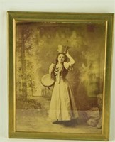Photo On Glass Young Girl With Basket