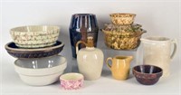 Collection Of Yellow Sponge Ware And Stoneware