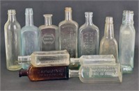 Collection Of Embossed Medical Bottles