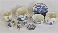 Collection Of Delft Blue And White Pottery
