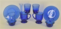 Collection Of Blue Glass Dishes
