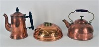 Collection Of Three Pieces Of Copper Metal Ware