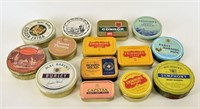 Collection Of Round And Square Tobacco Tins