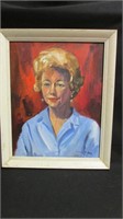 Rosalie Bishop portrait oil on panel
