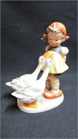 Large Hummell figurine girl & geese