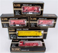 K-Line O/O27 scale Model Train Cars & Locomotive