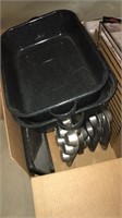 Lot of baking pans and roaster