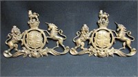 Early brass military crests sand cast
