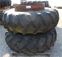 PAIR OF 18.4X34 T-RAIL DUALS