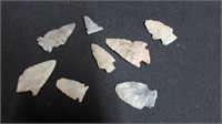 Lot of 8 NS arrowhead artifacts