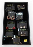 Lot, costume jewelry earrings, new