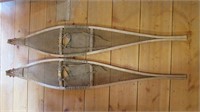 Huge extra fine pair of Ojibwa / Cree snowshoes