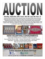 Lewis Auction Services - September Consignment Auction