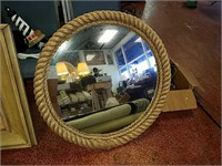 Nautical rope mirror