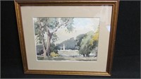 Early framed English watercolour