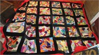 Huge colourful crazy quilt