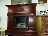 Cherry wood fireplace