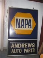 Large 2 sided Napa Andrews Autoparts Advertising