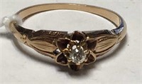 14k Gold And Diamond Ring