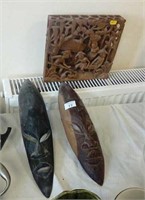 Wooden 3D plack and two ethnic