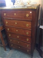 ANTIQUE FRENCH 6 DRAWER WELLINGTON