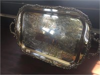 STRACHAN LARGE SILVER PLATED TRAY