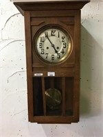 OAK CASED WALL CLOCK