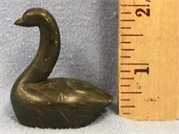 Soapstone carving of a swan, 2"      (m 36)