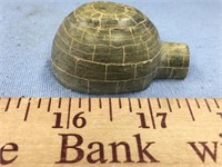 Small soapstone carving of an igloo, 2" long