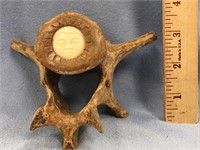 Fossilized whalebone vertebrae, made into a transf
