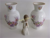 Royal Tara Vases & Nao Figurine