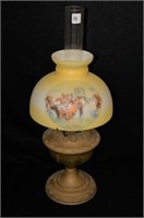 Aladdin Oil Lamp w/ "The Emigrants" Globe by