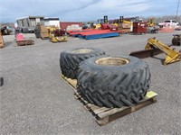 (2) Goodyear 48 x 25 x 20 Tires & Rims