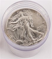 Coin 15 Walking Liberty Half Dollars AU / Unc